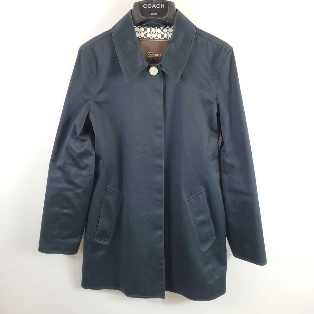 Coach Navy Blue Coat Size Small